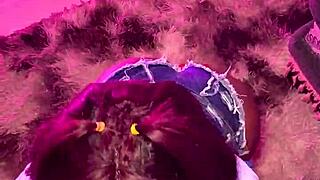 stepdaughter's huge ass bent over takes monster black cock deep in wet pussy doggystyle pov creampie