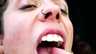 petite inked mercedes rims balls then deepthroats for rough pounding!!
