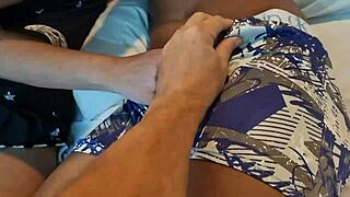 Old husband shares wife first time cuckold licks cum from swollen ass pussy