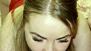 blonde mommy sneaks blowjob on stepson huge cock bedroom