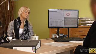 blonde czech teen in office casting spreads legs for cash sex on hidden cam