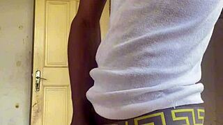 dude this college boy's stroking that huge bbc like crazy