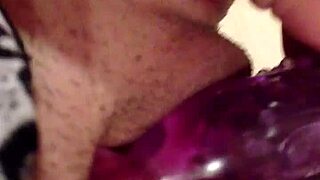 my little friend lends her pussy and helps with dildo cum play