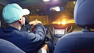 i'm so horny showing ass to driver we fuck public!! 🚗🍑