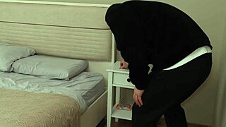 a sneaky thief sneaks in and bends the skinny married neighbor bride over fucking her wet pussy doggystyle hard