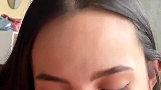 Petite latina lingerie model endures hard anal before massive creampie in pov