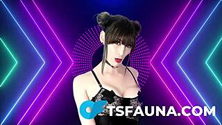 Hot tranny rides 11-inch bbc dildo hard!