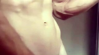 Watch this muscular bodybuilder strip naked as clothes rip off his sexy frame!