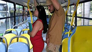 Ever wonder what happens when a cute Brazilian student gets groped and fucked hard on the crowded bus?
