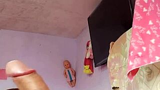 Skinny Rich Guy Sniffs Stepmom-in-Law Panties Before Explosive Cumshot