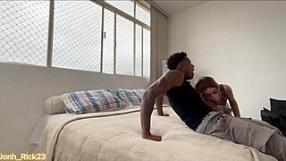 WOW, CHECK THIS BIG BLACK COCK DESTROYING THAT TINY HOT ASS!