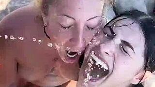 wanna join venom and kaitlyn katsaros for beach deepthroat fun?