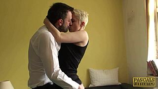 British slut takes rough assfucking until cum in mouth