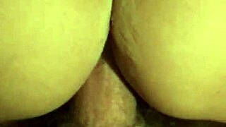 mature wife climbs on top in cowgirl, grinding her homemade POV ride on hubby's cock with british passion.