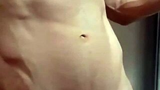 Watch this muscular bodybuilder strip naked as clothes rip off his sexy frame!