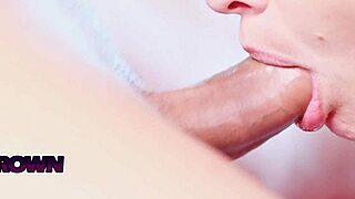 i love her wet latina mouth slurping my close-up cumshot blowjob.