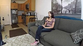 Gracie Mayy Casting Shoves Massive Cock Down Throat Gagging Hard