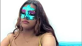 brunette latina milf student gropes her huge tits sexy before exams uh she can't stop