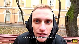 i can't stop as student pounds my stocking-clad pussy so fast at home