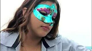 brunette latina milf student gropes her huge tits sexy before exams uh she can't stop