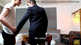 i can't stop as student pounds my stocking-clad pussy so fast at home