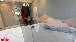 hot brazilian brunette babe rides two huge cocks in steamy group fuck session