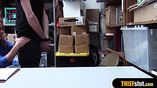 blonde milf guard bends for thief's rough doggystyle tit fuck