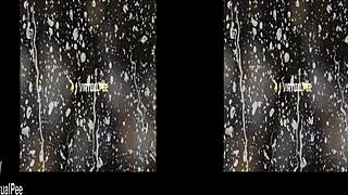 VirtualPee Czech Brunette Dildo Fucks Splashes Piss Everywhere