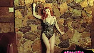 gorgeous fat redhead milf strips ripping clothes off juicy hairy ass tits