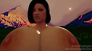 Giantess Resident Evil Inflates Huge Belly Monster Ass Growth