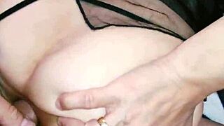 skinny mature wife slips into bodysuit for sneaky big cock cheat