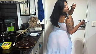 i love juliana coxta's fat ass riding cock on floor pov chocolate orgasm
