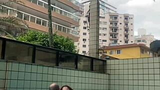 He kept rubbing his hard cock on me in the pool