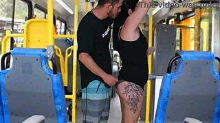 morena gropes huge ass on bus craving public cock lick