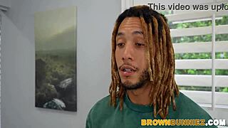 hot black babe sneaks onto roommate's bed craving horny pov fuck