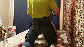 Anastasia's Strapon Domination Over Sissy Sasha's Ass in Femdom Play