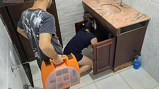 i trusted my wife with the plumber but she got bareback banged hard