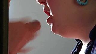 Cheating bride wife slurps stranger's cock deep before gulping every swallow drop