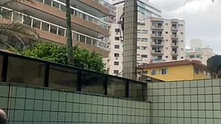 He kept rubbing his hard cock on me in the pool