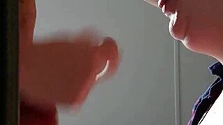 Cheating bride wife slurps stranger's cock deep before gulping every swallow drop