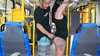 morena gropes huge ass on bus craving public cock lick