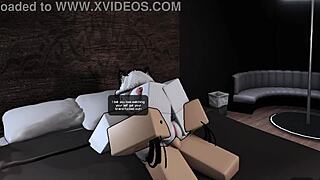 that horny roblox catgirl bent over begging for my creampie doggy in her slutty pussy