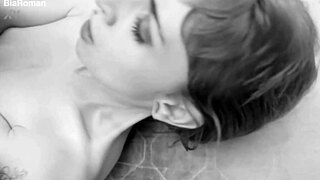 latina lesbian begs fist over fingers in gaping pussy