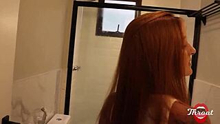 a skinny redhead teen with big tits sneaks in to deepthroat my cock after her best friend leaves and i fill her mouth with cum will she tell