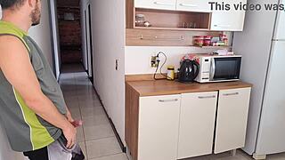 damn risking it all fucking my cuckold's best friend while he's showering... so hot!