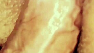 sharing bed with sexy aunty leads to creampie deep in her tight wet pussy closeup