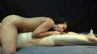 Dominical missionary sex explodes in orgasmic moans cum eating!