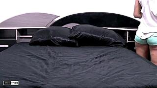 Hot friend pounds my pussy at home!