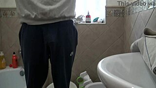 pervy stepmom fingers herself spying stepson showering taboo