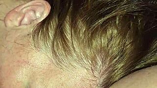 dirty whispers tease cock while she sucks deep